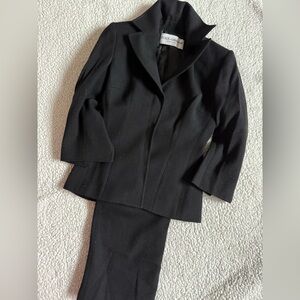 1990’s Dolce Gabbana Structured Black Womens Power Suit Clean Tailored Sz 42